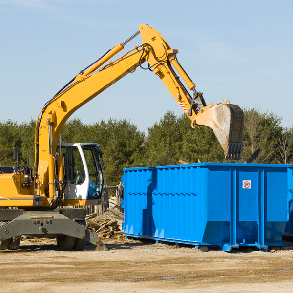 are there any restrictions on where a residential dumpster can be placed in Holiday Beach